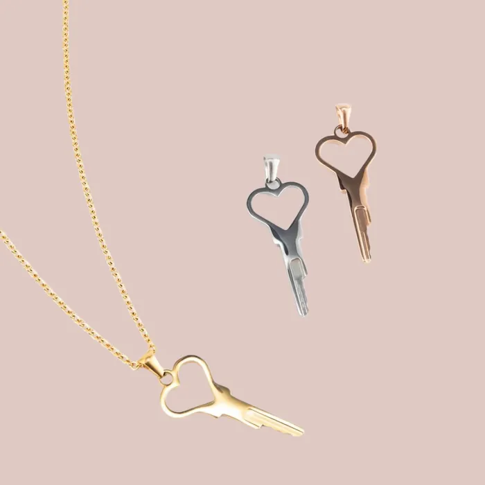 The Key To My Heart Necklace House of Chastity Female Sex Toys