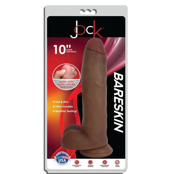 Curve Toys Dildos Jock Dark Bareskin Dildo With Balls Inch Curve Toys Dildos Jock Dark Bareskin Dildo With Balls Inch