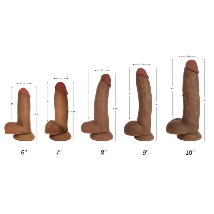 Curve Toys Dildos Jock Dark Bareskin Dildo With Balls Inch Curve Toys Dildos Jock Dark Bareskin Dildo With Balls Inch