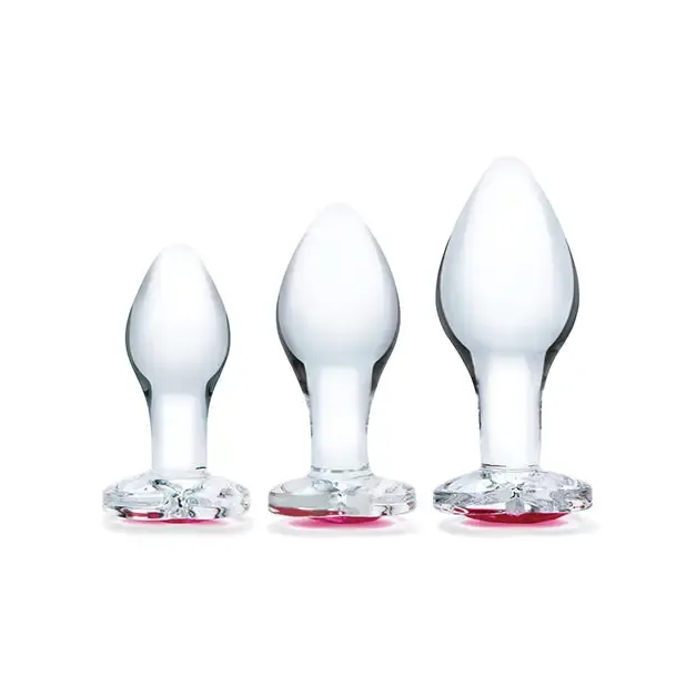 glas Glas 3 Pc Heart Jewel Glass Anal Training Kit Anal glas Glas 3 Pc Heart Jewel Glass Anal Training Kit Anal