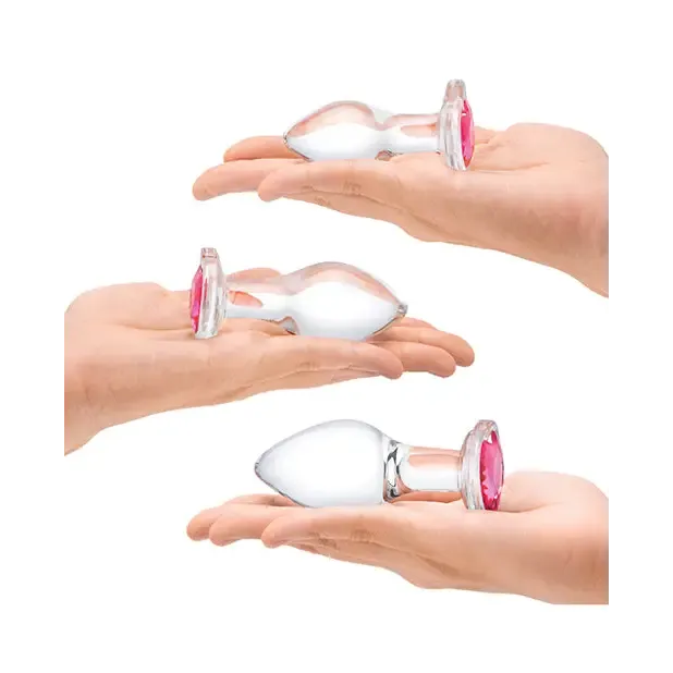 glas Glas 3 Pc Heart Jewel Glass Anal Training Kit Anal glas Glas 3 Pc Heart Jewel Glass Anal Training Kit Anal