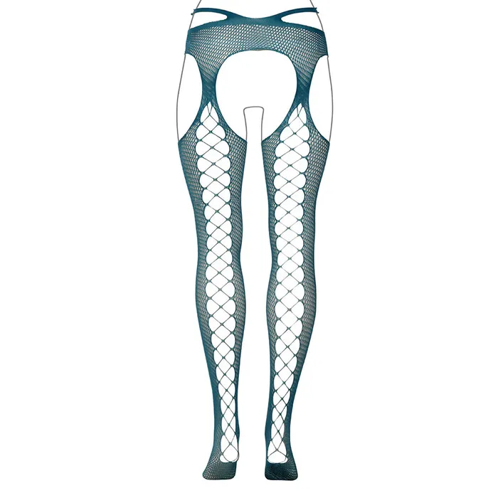 Shots Toys Vibrators Le Dsir Blue Strappy Suspender Pantyhose XL