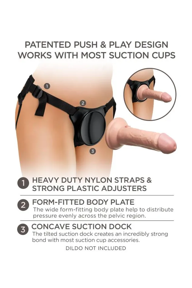 Pipedream King Cock Elite Comfy Body Dock Strapon Harness Black Pipedream Female Sex Toys