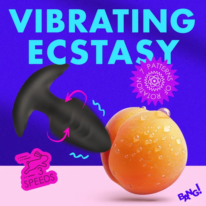 Bang Male Sex Toys Rotating and Vibrating Silicone Butt Plug