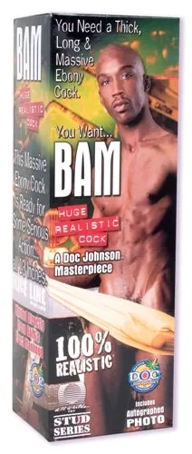Doc Johnson Dildos Bam Huge 13 Inch Realistic Cock With Removable VacULock Suction Cup Doc Johnson Dildos Bam Huge 13 Inch Realistic Cock With Removable VacULock Suction Cup