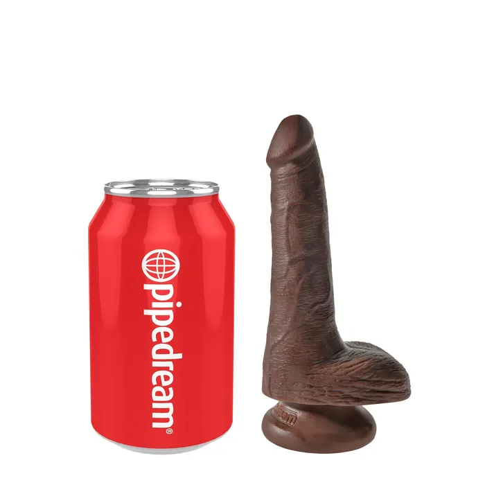 Pipedream Dildos Pipedream King Cock 6 Cock with Balls Dark Brown