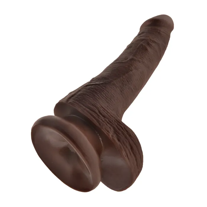 Pipedream Dildos Pipedream King Cock 6 Cock with Balls Dark Brown