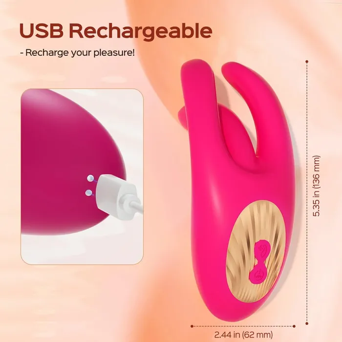 propinkup Female Sex Toys Triple Finger Vibe Flicking Finger Vibrator Clit GSpot Stimulator for Women