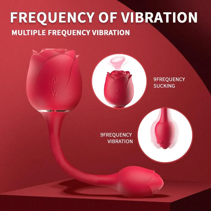 Rose Sex Toy Vibrators with 9 Sucking 9 Vibrating Modes propinkup Male Sex Toys