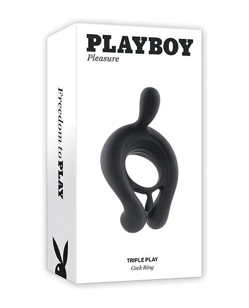 Evolved Novelties INC Playboy Pleasure Triple Play Cock Ring 2 Am Couples