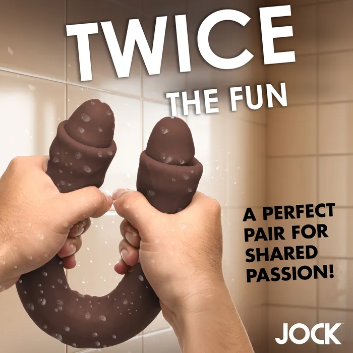 Jock Dildos JOCK Real Skin 1775 Double Dildo Dark