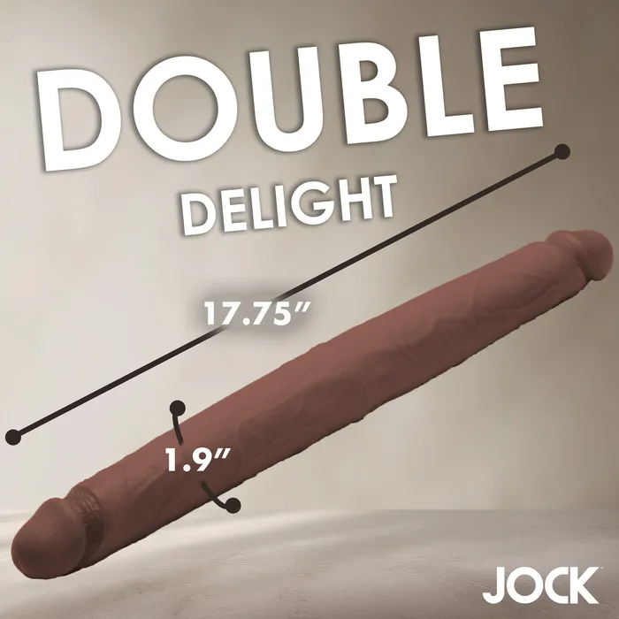 Jock Dildos JOCK Real Skin 1775 Double Dildo Dark