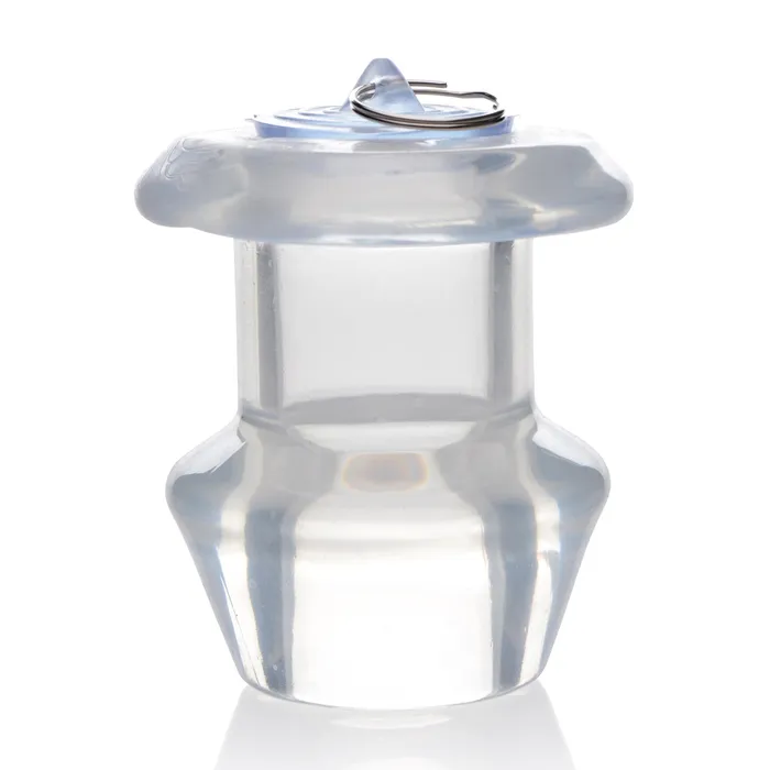 Male Sex Toys Master Series Ass Bung Clear Hollow Anal Dilator with Plug Large