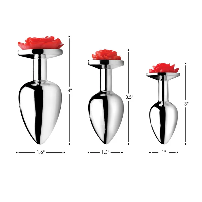 Red Rose Anal Plug Large Booty Sparks Male Sex Toys