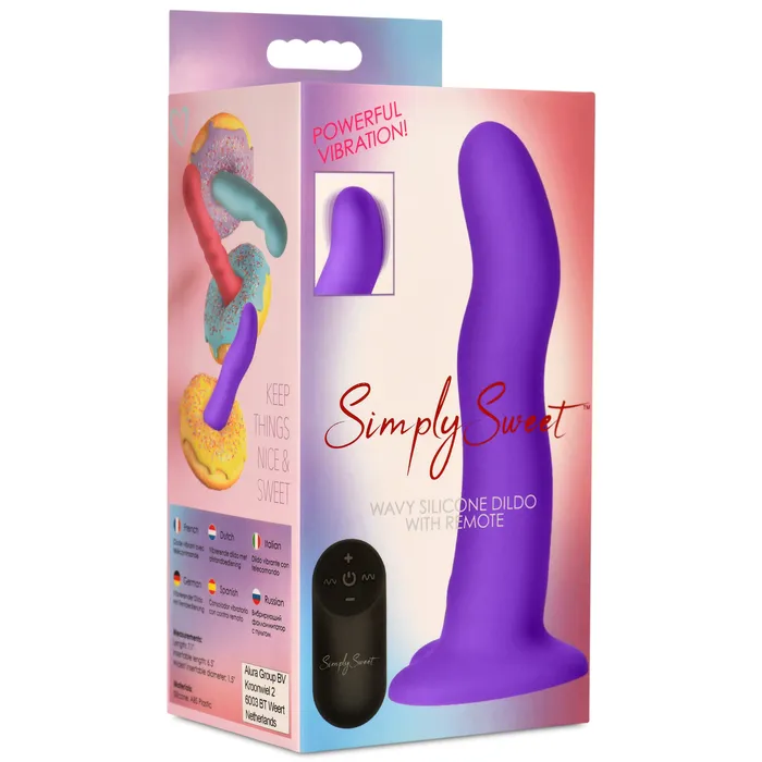 Simply Sweet Female Sex Toys Simply Sweet 21X Vibrating Wavy Silicone Dildo w Remote