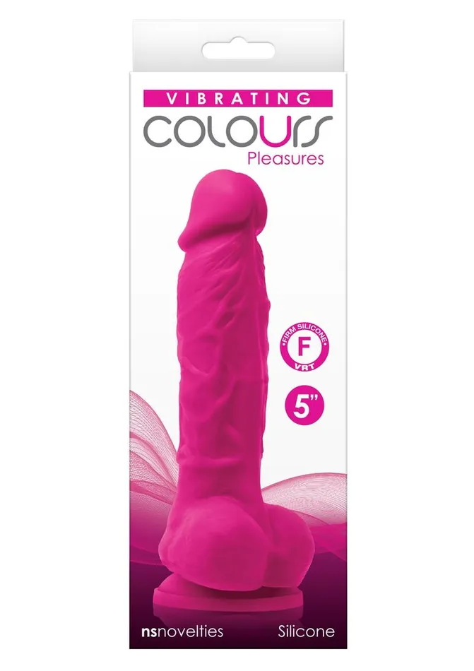 Colours Female Sex Toys Colours Pleasures Silicone Vibrating Dildo with Balls Colours Female Sex Toys Colours Pleasures Silicone Vibrating Dildo with Balls