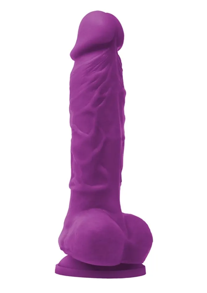 Colours Female Sex Toys Colours Pleasures Silicone Vibrating Dildo with Balls Colours Female Sex Toys Colours Pleasures Silicone Vibrating Dildo with Balls