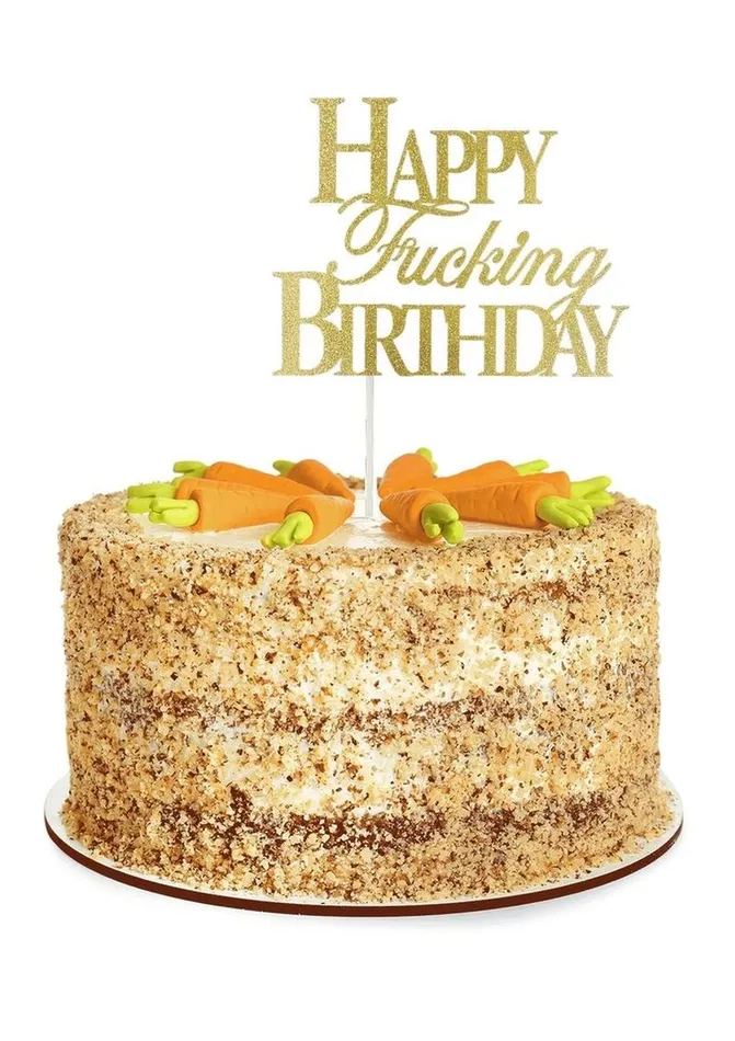 Happy Fing Birthday Cake Topper Candyprints Party Vibrators