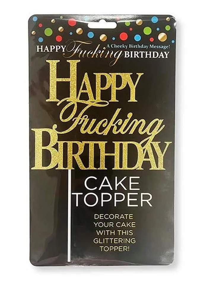 Happy Fing Birthday Cake Topper Candyprints Party Vibrators