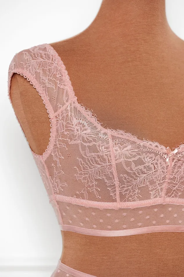 Lacy OffTheShoulder Bralette Blush Mentionables Dildos Lacy OffTheShoulder Bralette Blush Mentionables Dildos