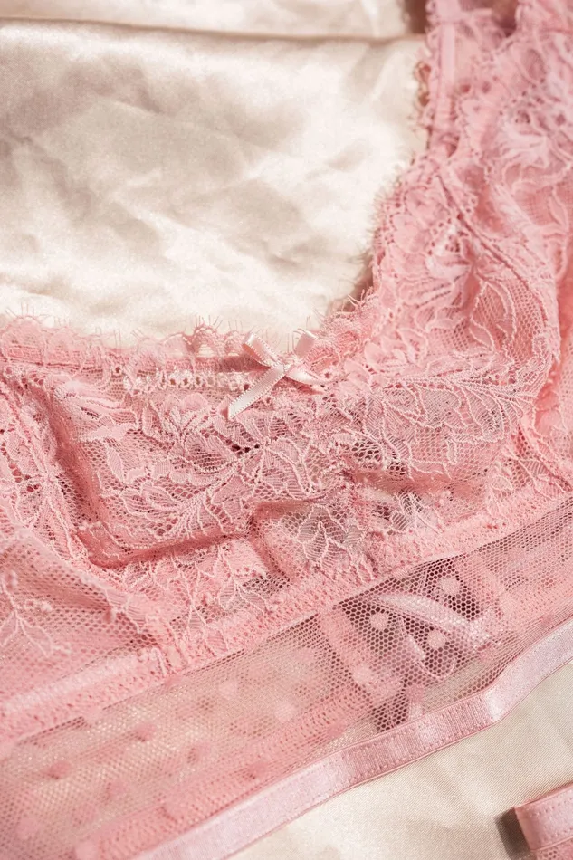 Lacy OffTheShoulder Bralette Blush Mentionables Dildos Lacy OffTheShoulder Bralette Blush Mentionables Dildos