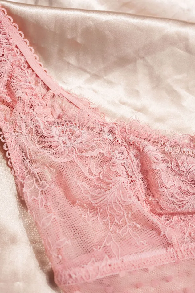 Lacy OffTheShoulder Bralette Blush Mentionables Dildos Lacy OffTheShoulder Bralette Blush Mentionables Dildos
