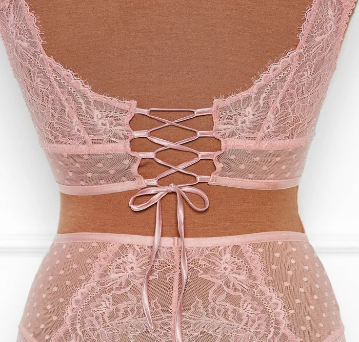 Lacy OffTheShoulder Bralette Blush Mentionables Dildos Lacy OffTheShoulder Bralette Blush Mentionables Dildos