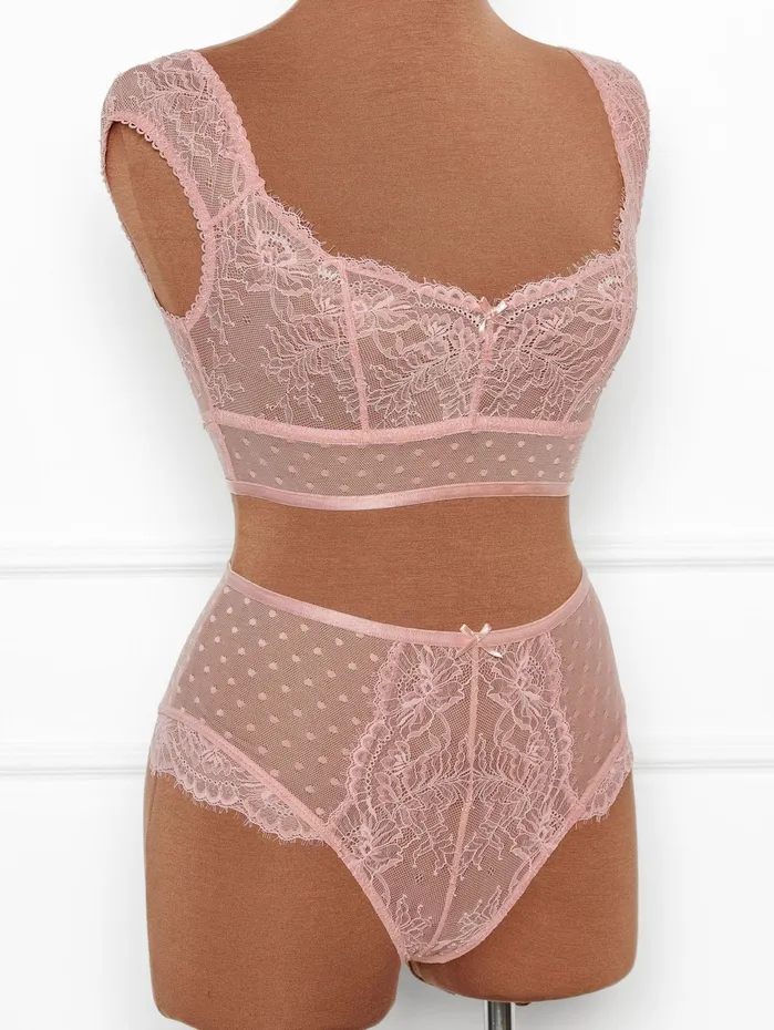 Lacy OffTheShoulder Bralette Blush Mentionables Dildos Lacy OffTheShoulder Bralette Blush Mentionables Dildos