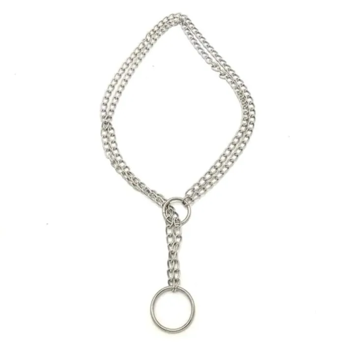 Love Plugs Twin Alloy Slave Chain Collar Vibrators