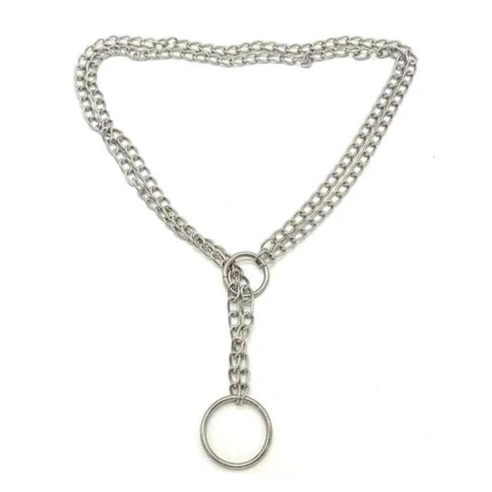 Love Plugs Twin Alloy Slave Chain Collar Vibrators