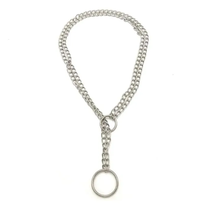 Love Plugs Twin Alloy Slave Chain Collar Vibrators
