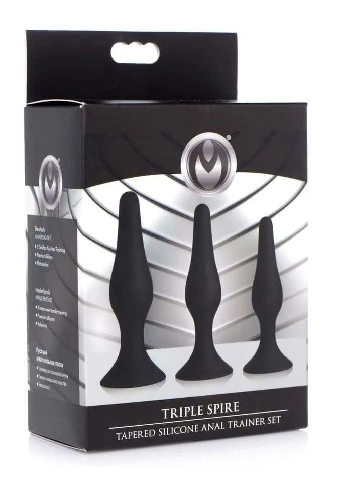 Male Sex Toys Master Series Master Series Triple Spire Tapered Silicone Anal Trainer Male Sex Toys Master Series Master Series Triple Spire Tapered Silicone Anal Trainer
