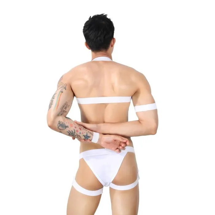 Male Sex Toys mysite ORing Harness with Garter Briefs