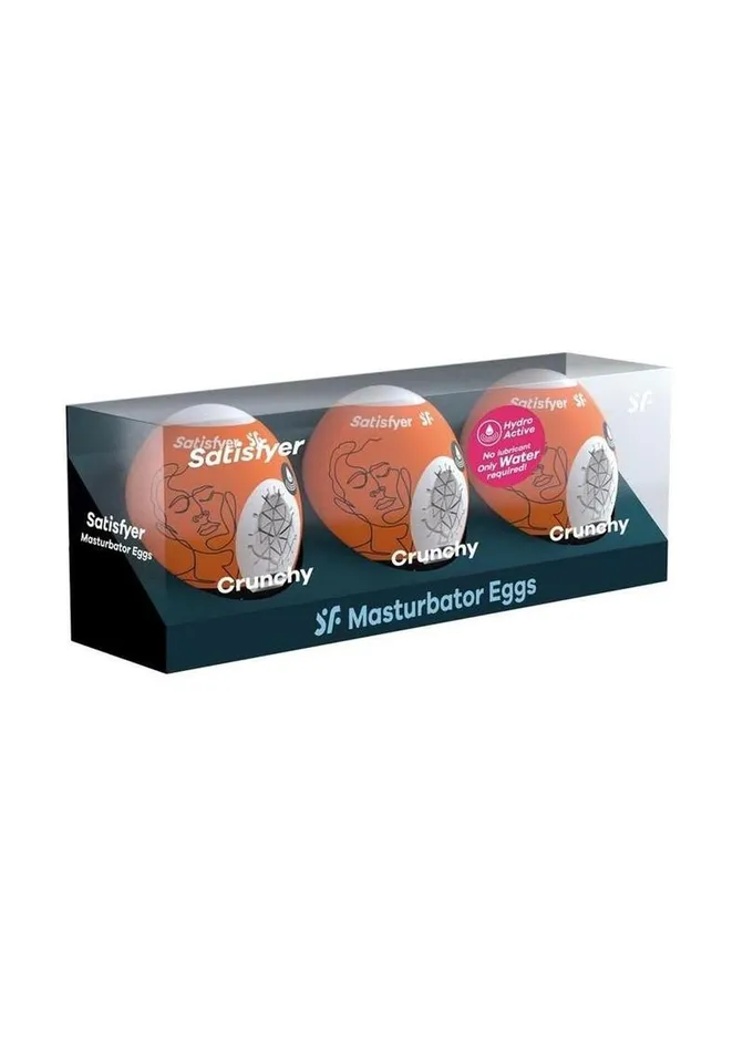 Male Sex Toys Satisfyer Satisfyer Masturbator Egg 3 Pack Set Crunchy