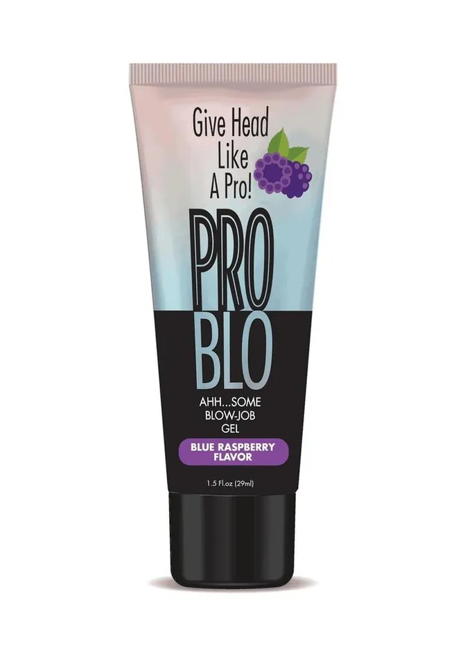 Vibrators Problo Problo Oral Pleasure Flavored Gel 15oz Blue Raspberry