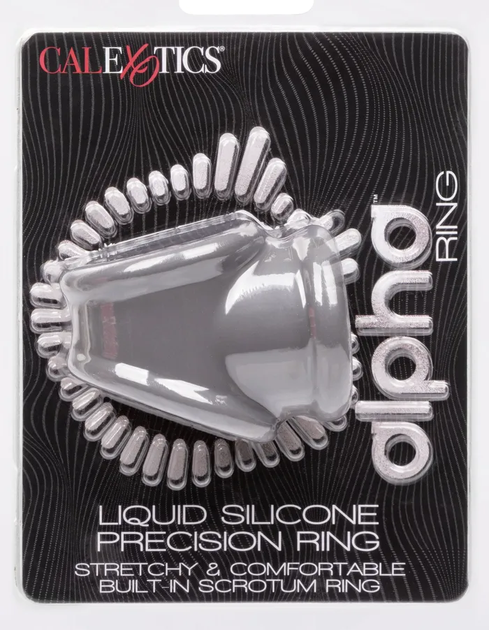 CalExotics Alpha Liquid Silicone Precision Ring Gray Male Sex Toys CalExotics Alpha Liquid Silicone Precision Ring Gray Male Sex Toys