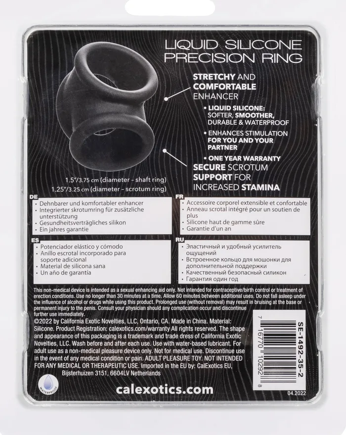 CalExotics Alpha Liquid Silicone Precision Ring Gray Male Sex Toys CalExotics Alpha Liquid Silicone Precision Ring Gray Male Sex Toys