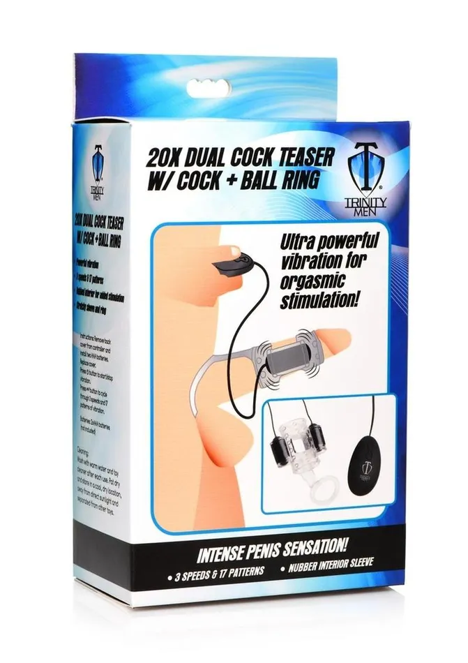 Male Sex Toys Trinity Men Trinity Men 20x Dual Cock Teaser with Cock and Ball Ring