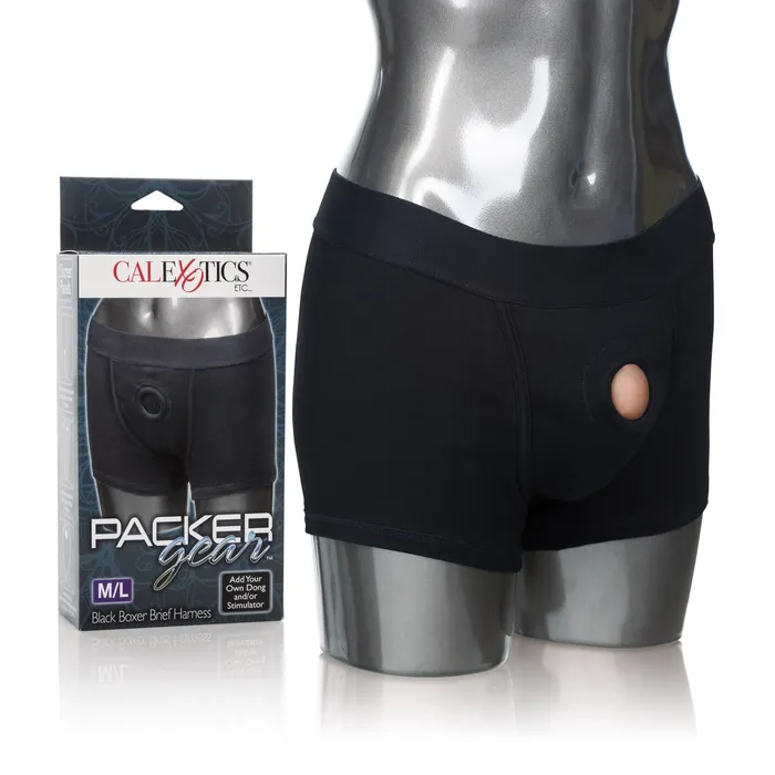 Packer Gear Boxer Brief Harness Mediumlarge Black CalExotics Mens Underwear Packer Gear Boxer Brief Harness Mediumlarge Black CalExotics Mens Underwear